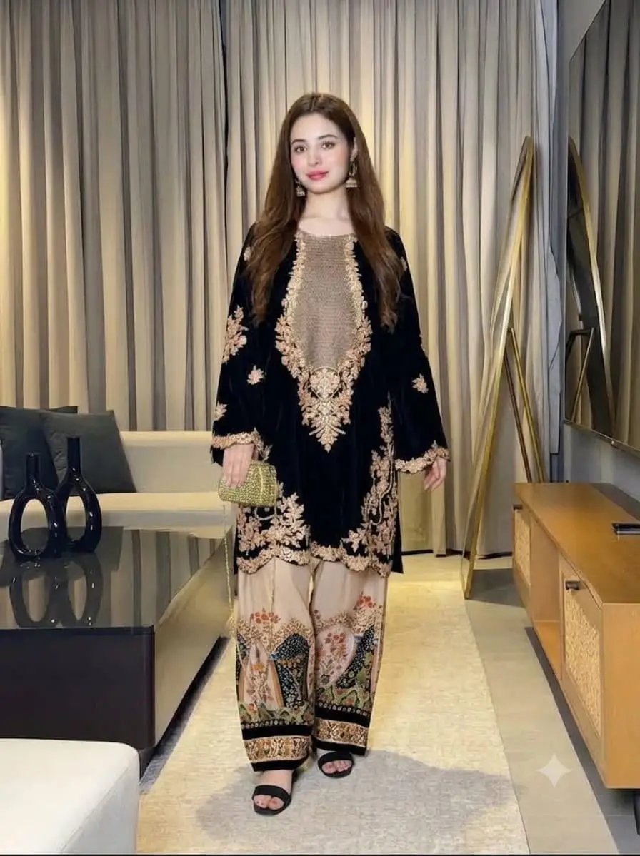 2 Pcs Women's Unstitched Embroidered Suit price in Pakistan