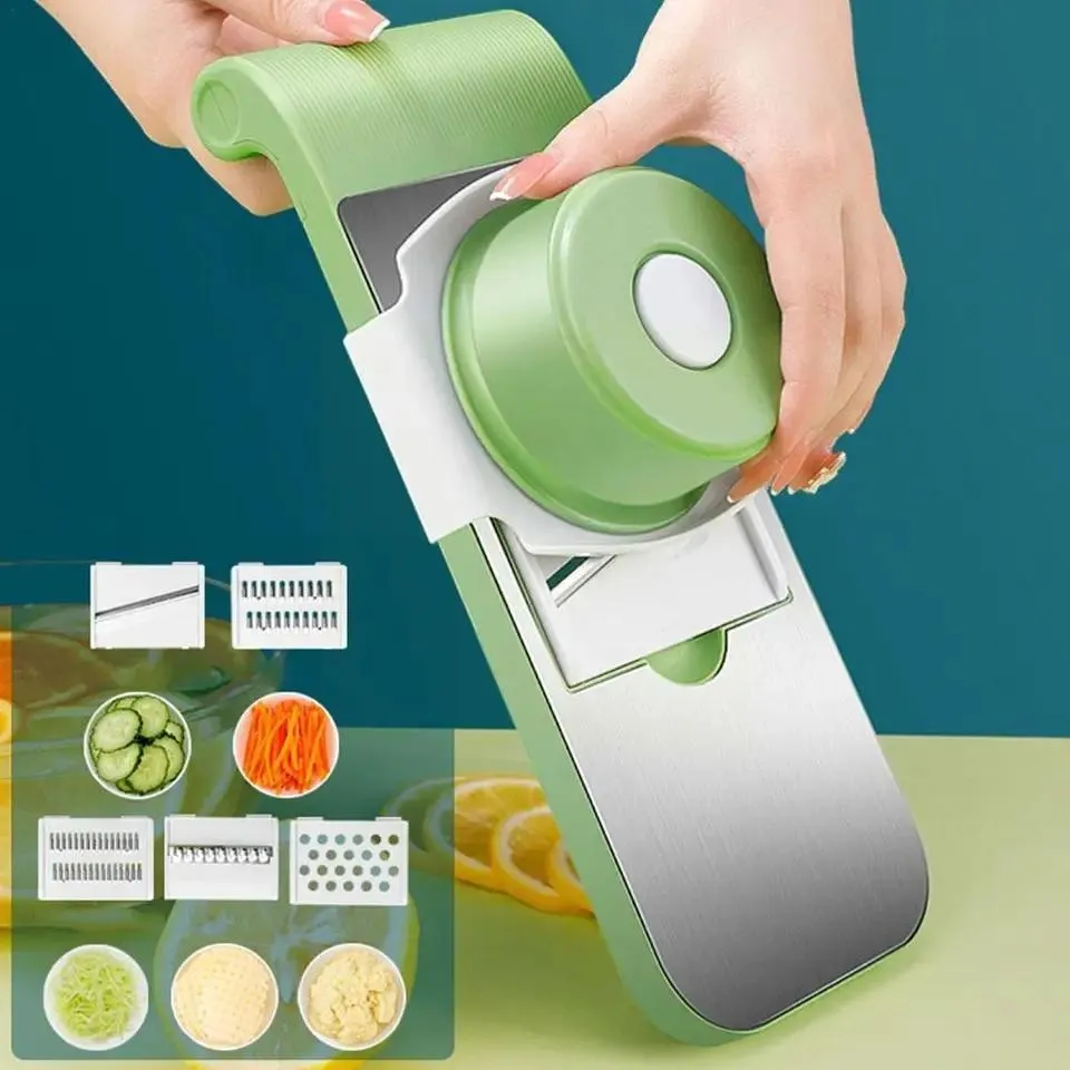 5-in-1 Manual Vegetable Slicer Cutter with 5 Blades & Collection Basin price in Pakistan