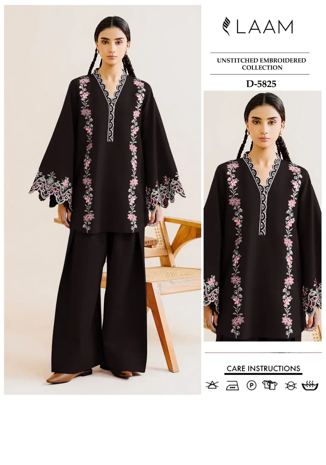 2 Pcs Women's Unstitched Embroidered Dhanak Suit – Design C price in Pakistan