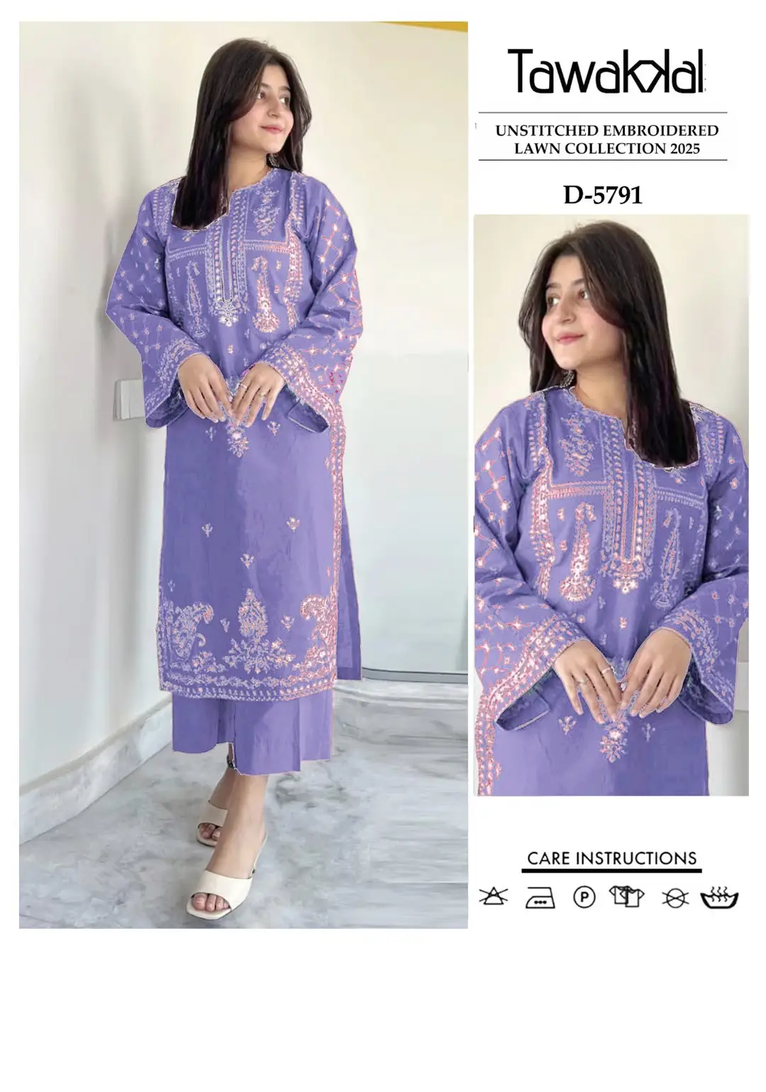 2 Pcs Women's Unstitched Embroidered Dhanak Suit – Design A price in Pakistan