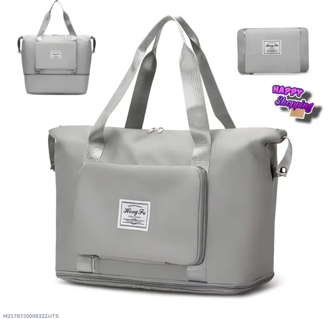 Grey 2-in-1 Travel Bag with Hand Belt & Pocket price in Pakistan