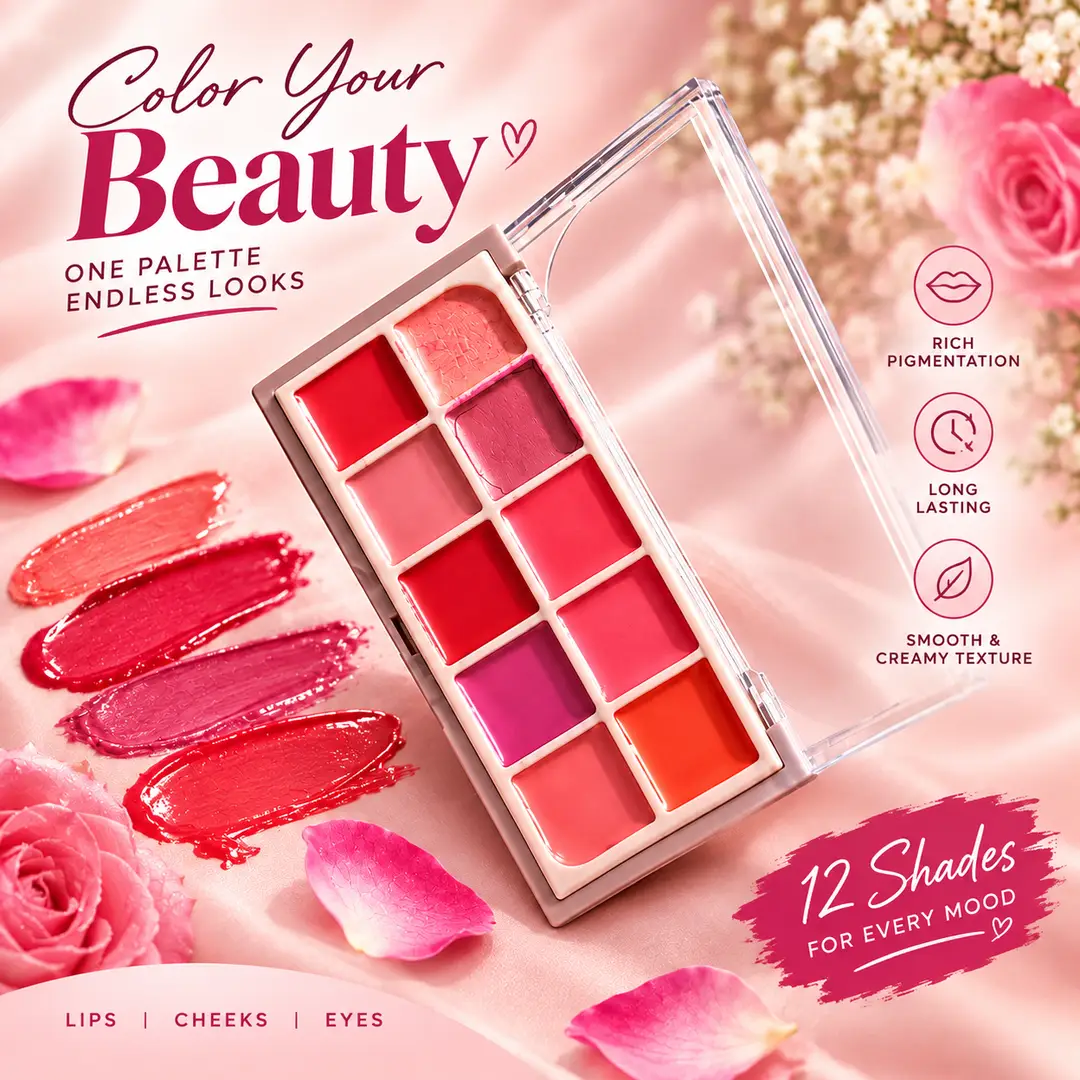 10 In 1 High Pigmented Lip Palette price in Pakistan
