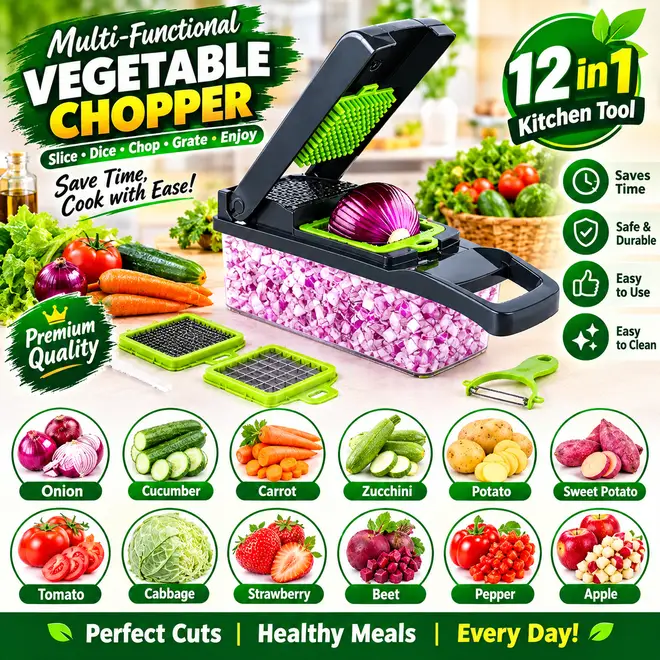12-in-1 Multi-Functional Vegetable Chopper price in Pakistan