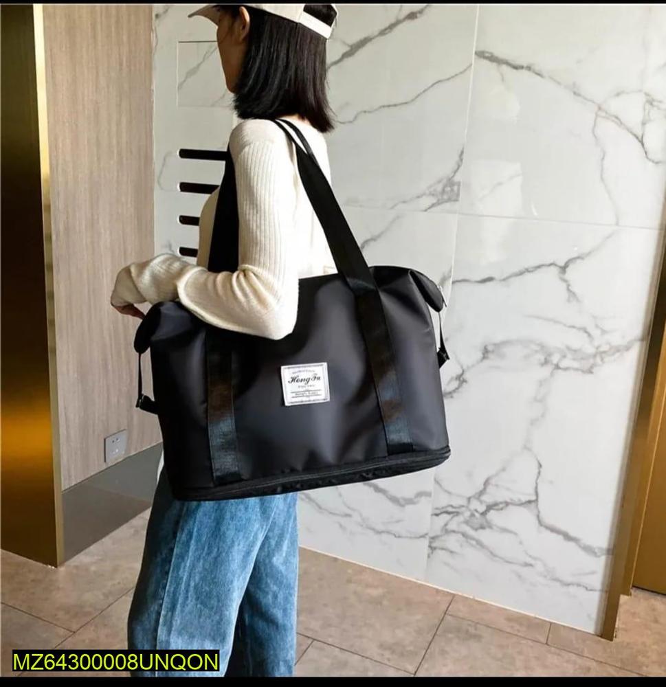 Black Large Travel Bag with Mesh Pocket price in Pakistan
