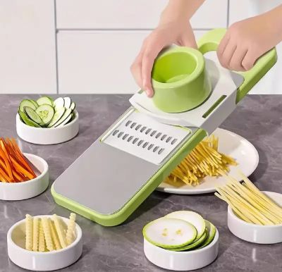 Stainless Steel 5-in-1 Vegetable Cutter & Mandoline Slicer