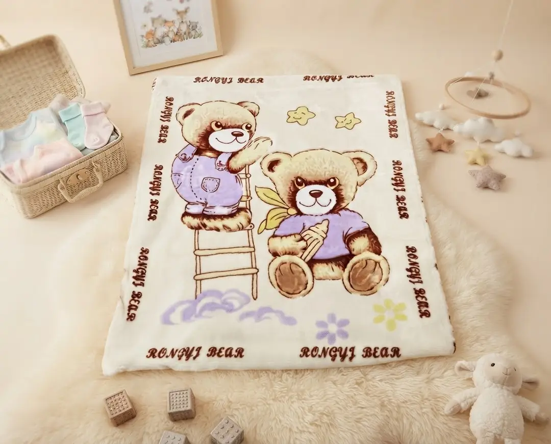 Baby blanket printed embossed double Ply Small – Design 2