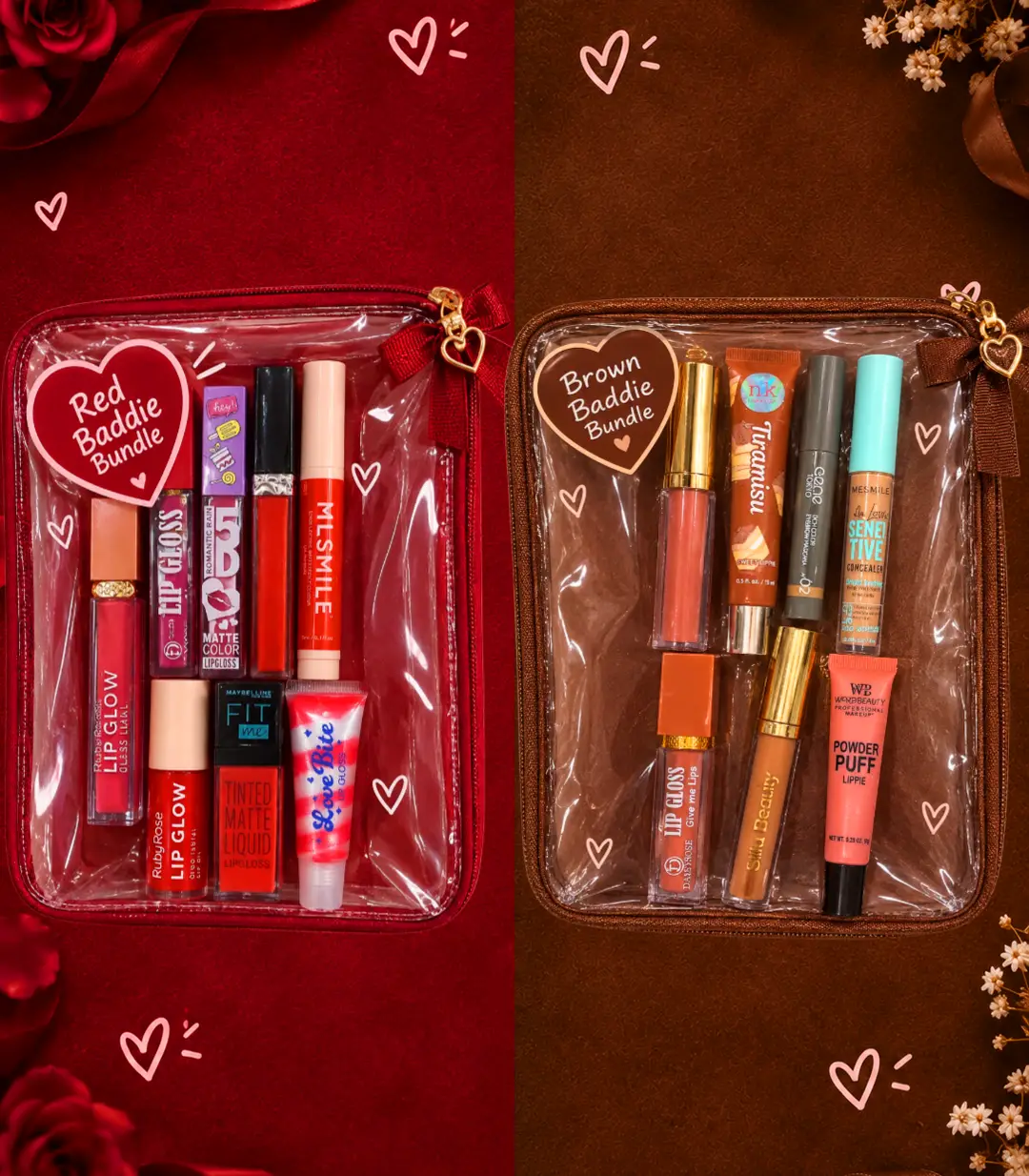 Viral Makeup Bundle 7 Pcs (Red & Brown) price in Pakistan